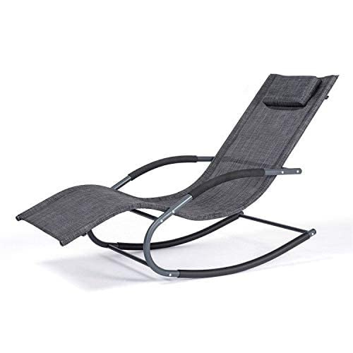 Lounge Chair, Outdoor Chaise Lounge with Detachable Pillow for Patio, Lawn, Pool, Outdoor Lounge Chairs, Brown