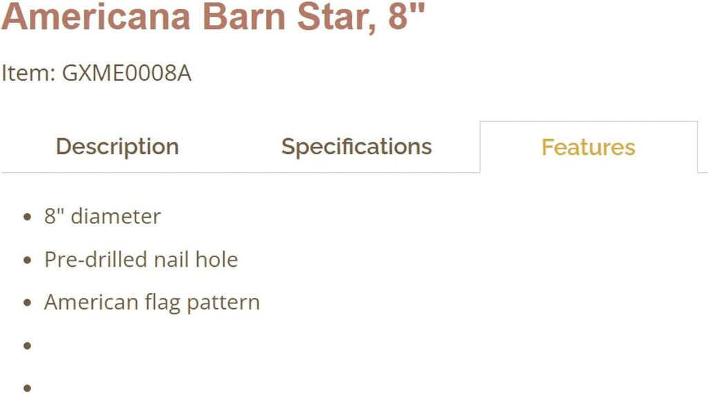 8" Americana Barn Star Red White Blue USA flag Metal star 3D metal wall art no ring Patriotic Western Home Decor Handmade hand painted Craft 8" x 8" x 1" By Egifthome item# EH13569 (8)