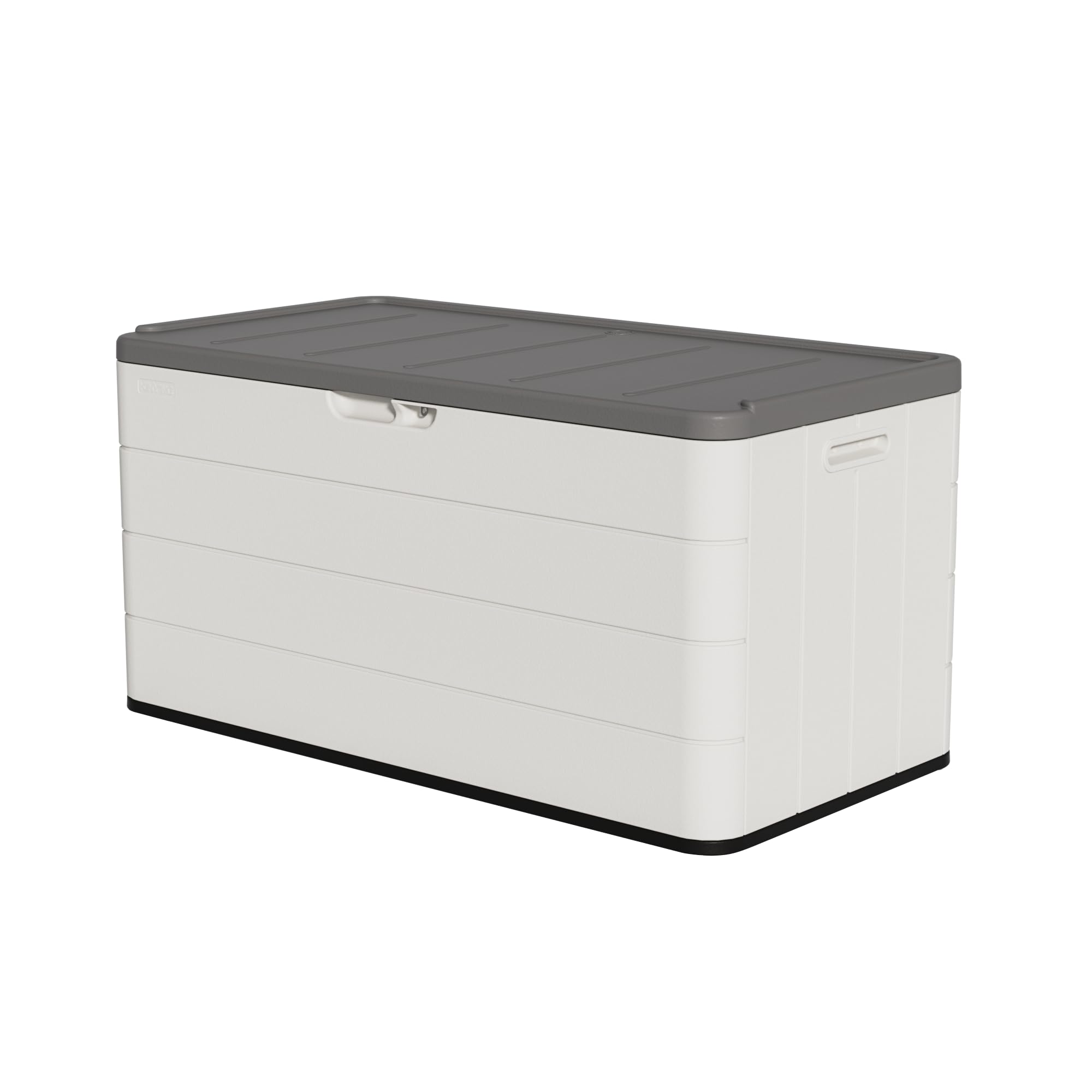 Outdoor Storage Box Waterproof, 270 Gallon Lockable Resin Deck Box Large, Patio Storage Bin for Pool Accessories Cushion Furniture, Garden Tools, UV-Resistant Outside Delivery Grey
