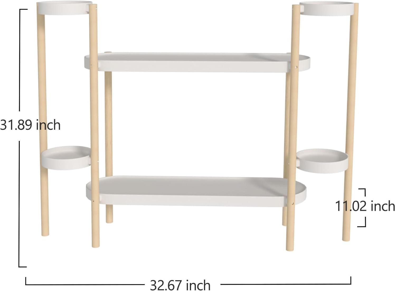 APRTAT Bamboo Plant Stand Indoor, Multi-Level 2 Tier Plant Shelf for Multiple Plants, Wooden Flower Pot Holder for Living Room, Balcony, Window & Patio, Holds 8 Pots, Natural Bamboo (4 Tier Shelf-2)