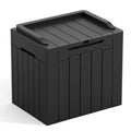 Greesum Outdoor Storage Box 100 Gallon Storage Bin with Lid for Patio Furniture, Garden Tools, Pool Supplies, Lockable, Waterproof and UV Resistant, Black