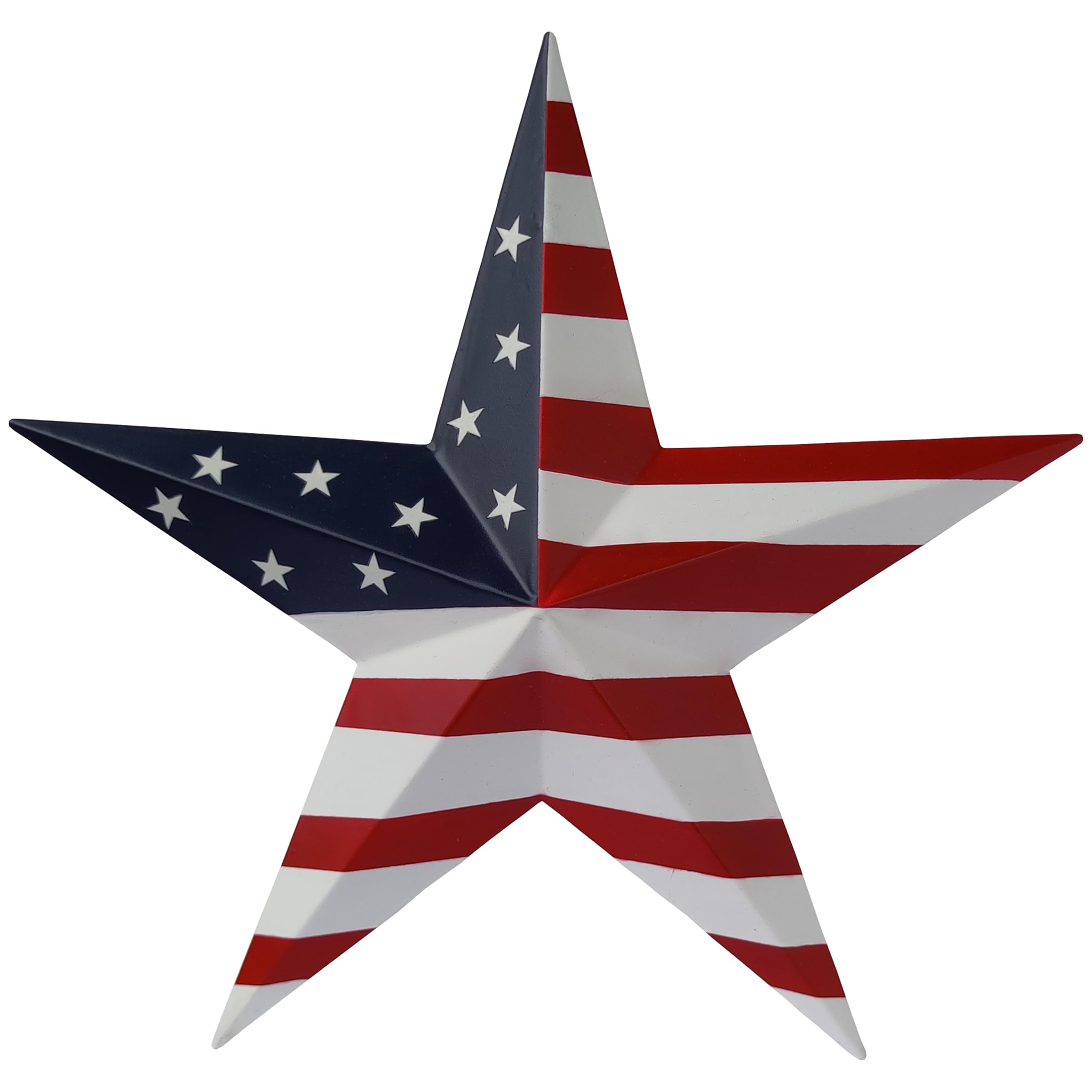 JoyEvy 23.4" American Barn Star US Flag Stars Indoor Outdoor Decor, Metal Patriotic Star Wall Decoration, Texas Stars for Outside Rustic Vintage Western Country Home Farmhouse Wall Ornament