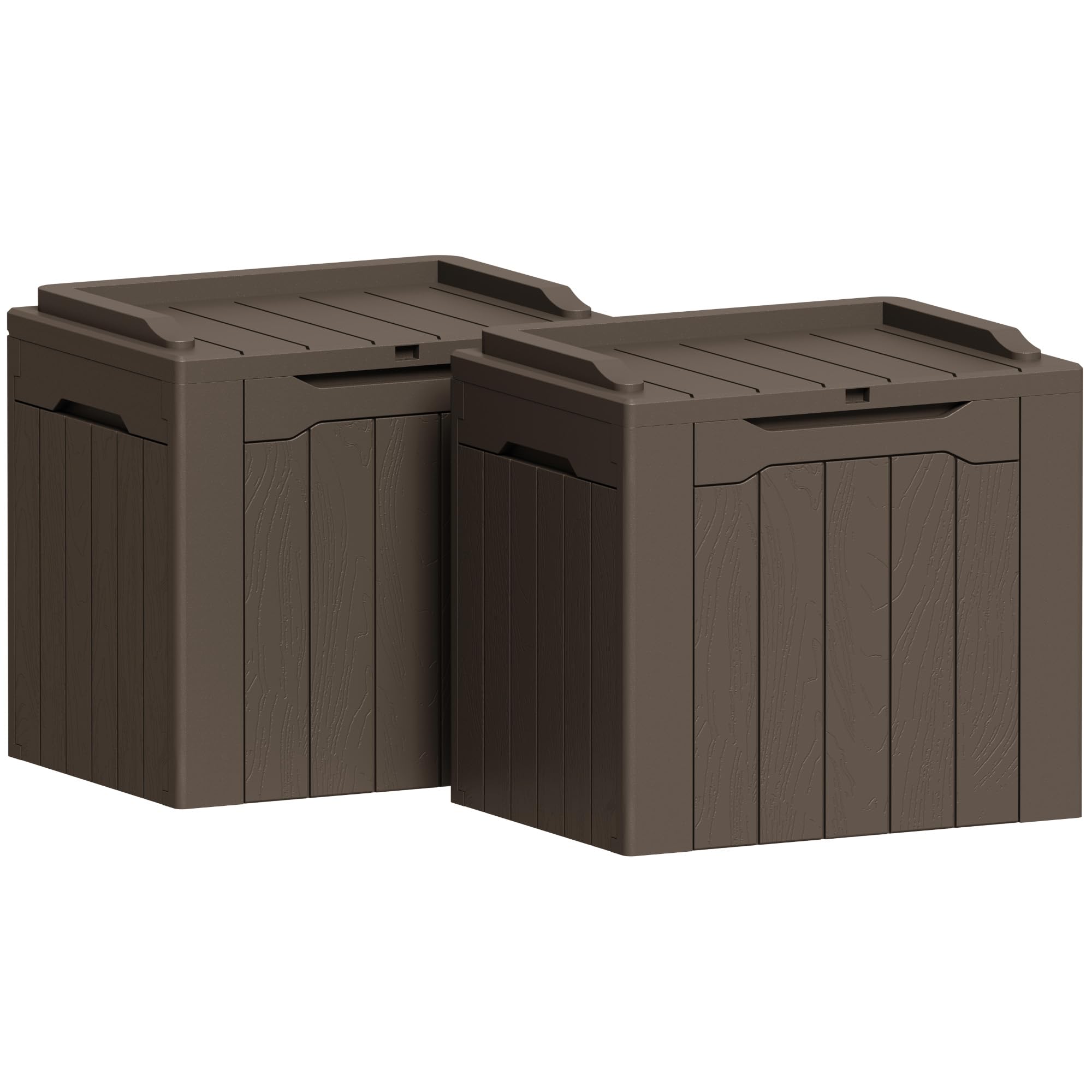 Greesum Outdoor Storage Box 100 Gallon Storage Bin with Lid for Patio Furniture, Garden Tools, Pool Supplies, Lockable, Waterproof and UV Resistant, Black