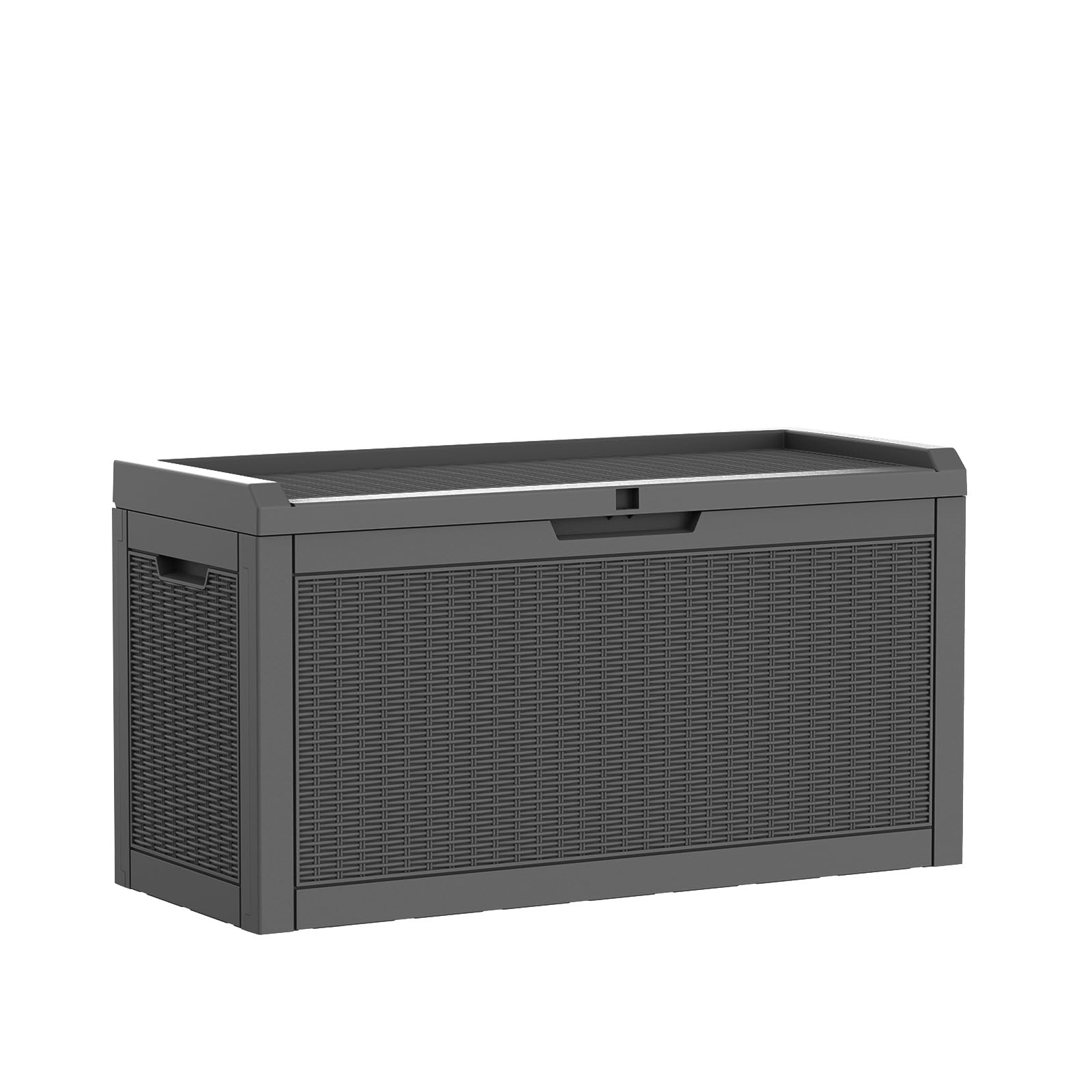 Mars Villa 180 Gallon Outdoor Storage Box Waterproof, Extra Large Resin Deck Box, Outside Storage Bin for Patio Furniture Cushion, Pool Supply, Sports Gear, UV Resistant and Weatherproof, Black