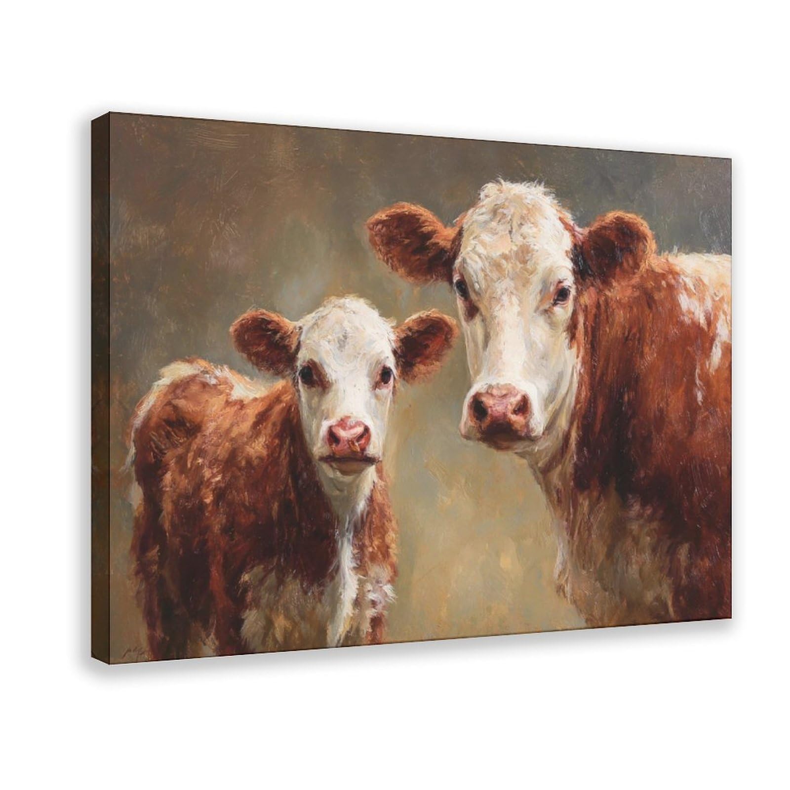 UZWGG 1pcs Framed Wall Art Classic Farmhouse Pastoral Wall Decoration Red Old Barn Truck Canvas Print American Flag Decoration Painting Independence Day Gift Wrapped Canvas 24x36inch(60x90cm)