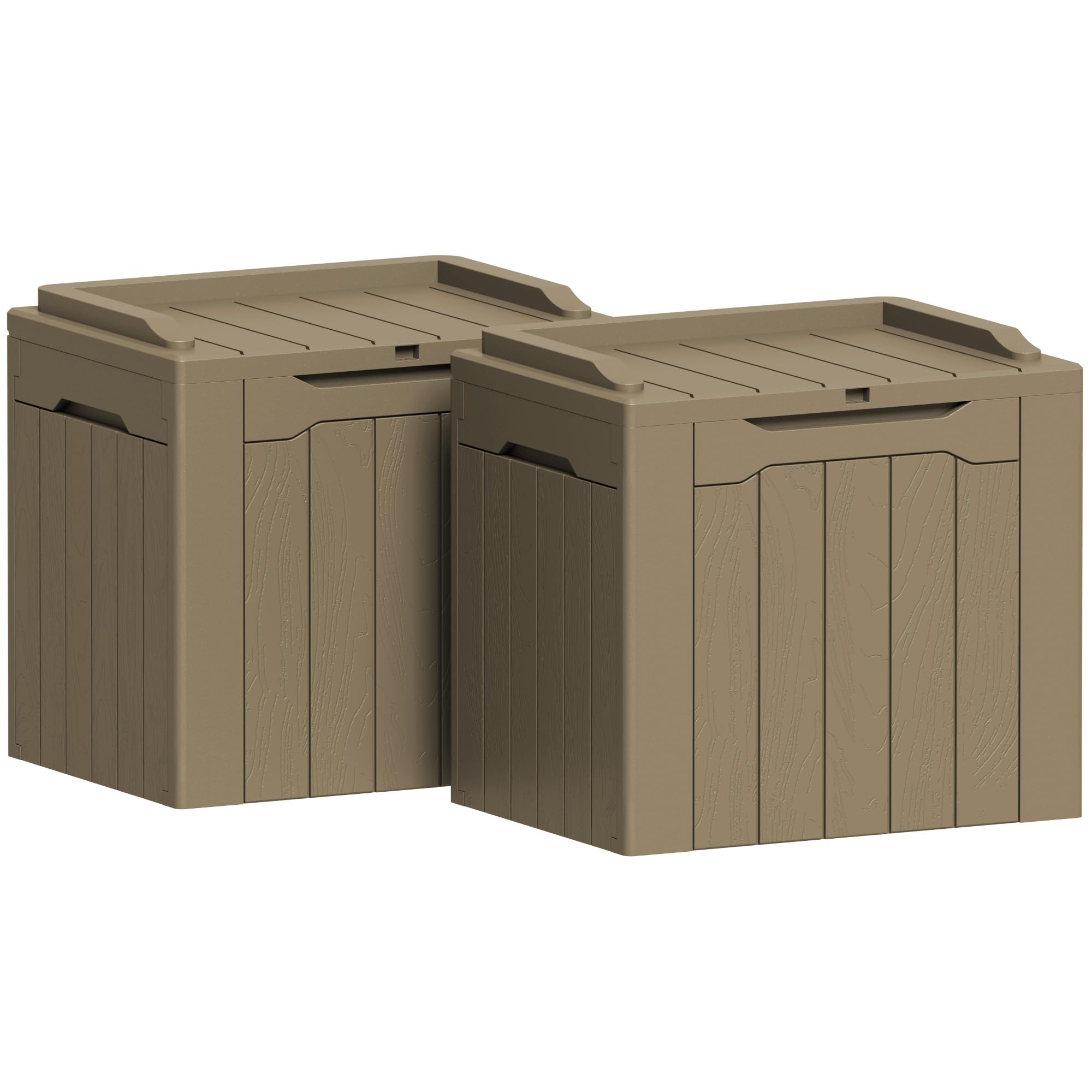 Greesum Outdoor Storage Box 100 Gallon Storage Bin with Lid for Patio Furniture, Garden Tools, Pool Supplies, Lockable, Waterproof and UV Resistant, Black