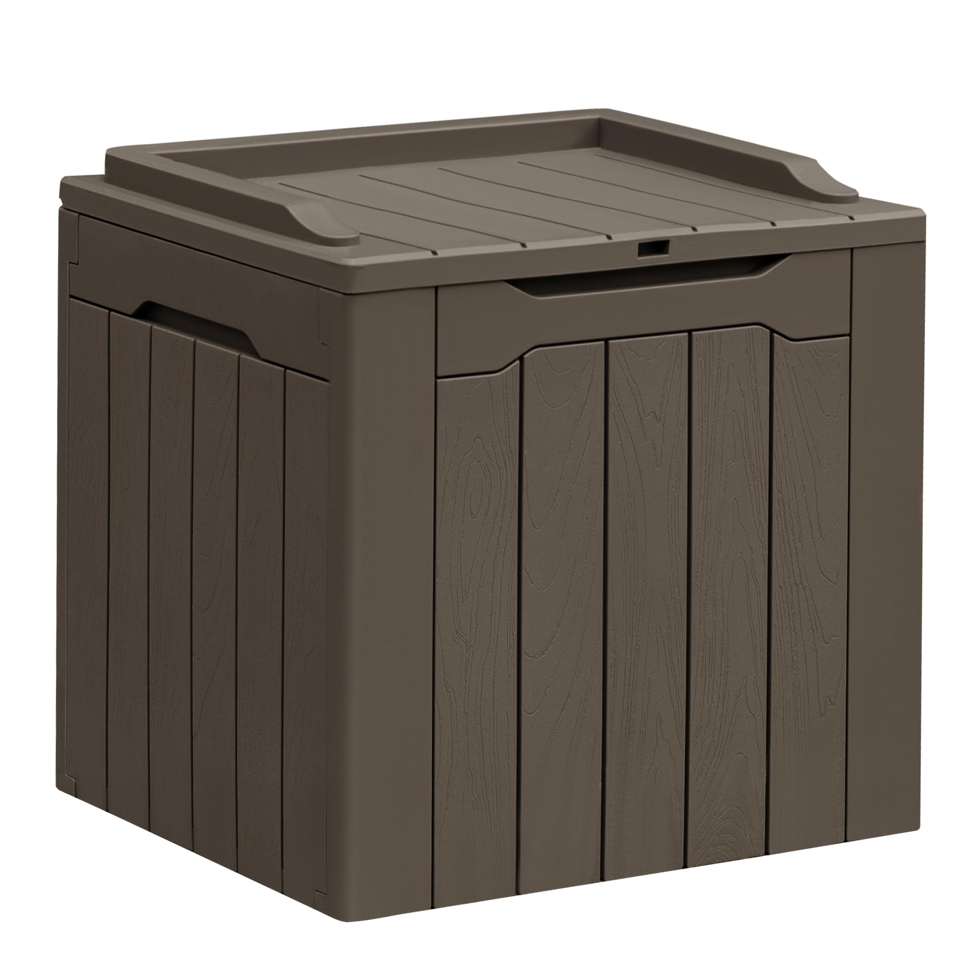 Greesum Outdoor Storage Box 100 Gallon Storage Bin with Lid for Patio Furniture, Garden Tools, Pool Supplies, Lockable, Waterproof and UV Resistant, Black