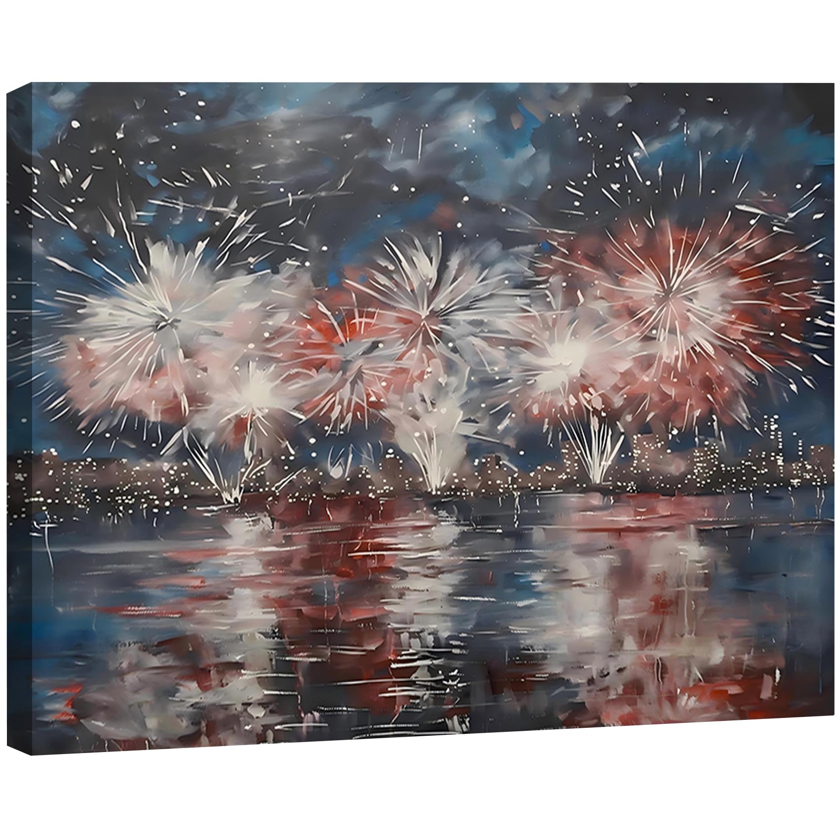 Vintage American Flag Wildflower Canvas Wall Art for Living Room, Framed Patriotic 4th of July Canvas Prints Pictures, Rustic Farmhouse Artwork for Enterway Bedroom Bathroom Wall Decor