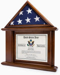 DECOMIL Flag Display Case with Certificate & Document Holder Frame