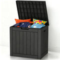 Zapdos 31 Gallon Outdoor Storage Box Deck Box for Indoor and Outdoor Use, Waterproof Resin Storage Bin for Package Delivery Patio Cushions Gardening Tools, Lockable, UV Resistant, Black