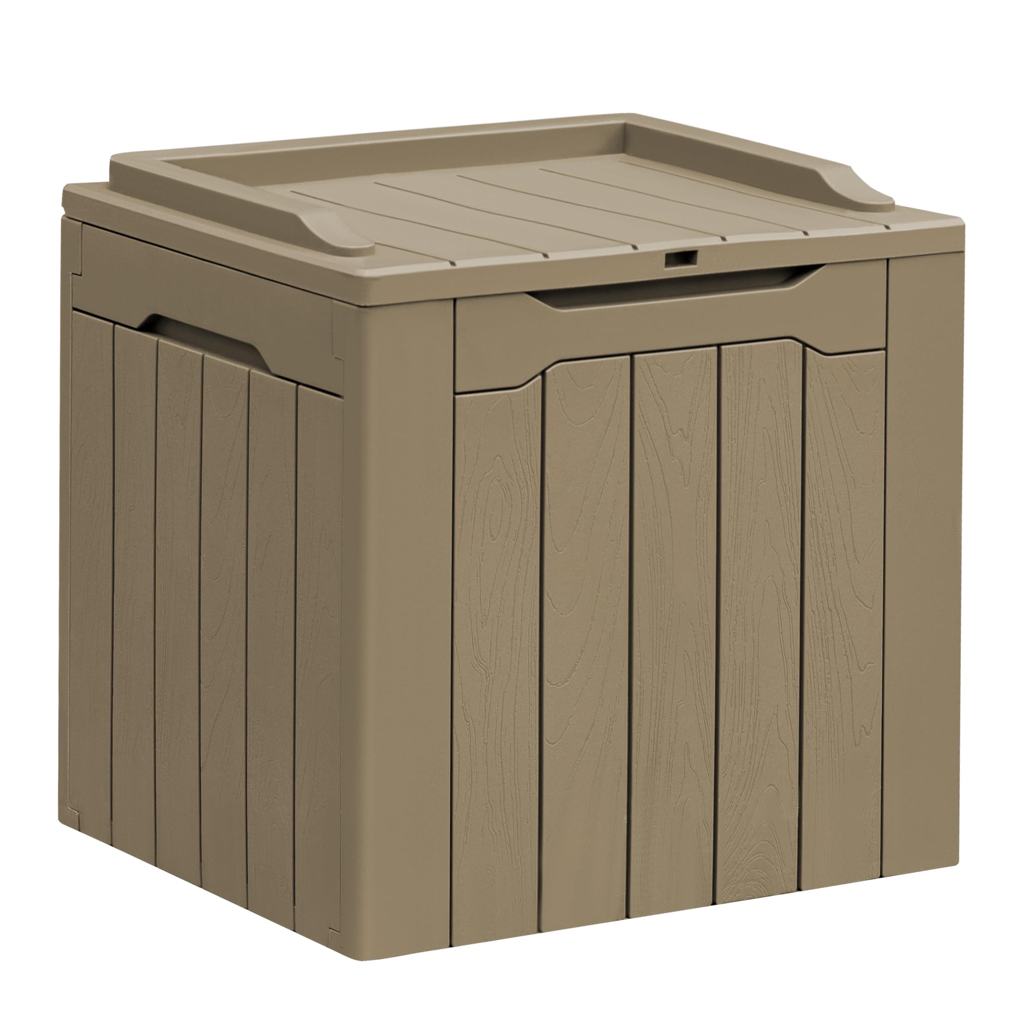 Greesum Outdoor Storage Box 100 Gallon Storage Bin with Lid for Patio Furniture, Garden Tools, Pool Supplies, Lockable, Waterproof and UV Resistant, Black