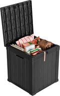 PatioZen 50 Gallon Resin Deck Box Outdoor Storage Box with Lockable Lid, Waterproof for Patio Cushions, Gardening Tools & Exercise Equipment